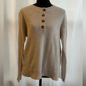 Stars Above - Beige Button-Front Sweater - XS